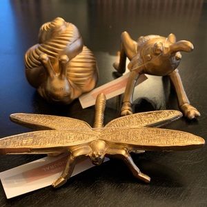 Gold resin snail, dragonfly and cricket-Target 2022